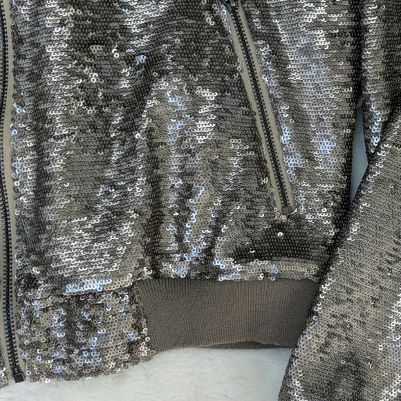 Zip up sequined jacket - Picture 2 of 3